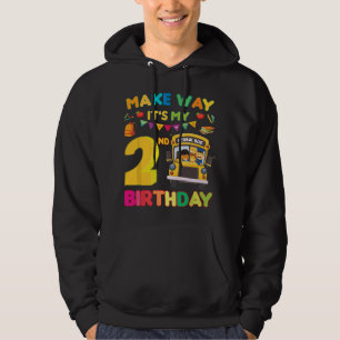 Mach Platz, ich werde 2 Schule Bus Thema Kind Hoodie