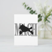 MACH Poodle Postkarte (Stehend Vorderseite)