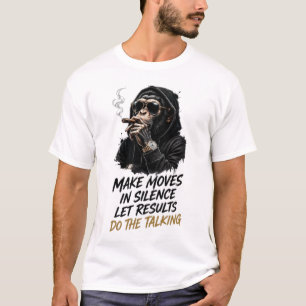 Mach Schachtabtretungen in Stille Monkey Streetwea T-Shirt