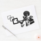 Mach schon! Graffiti von Frau Take Rechteckiger Aufkleber (Umschlag)