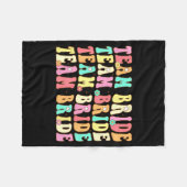Mach Team Braut Crew Retro Groovy Fleecedecke (Vorderseite (Horizontal))