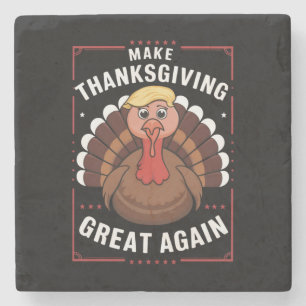 Mach Thanksgiving wieder groß Trump Truthahn Steinuntersetzer