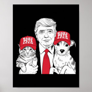 Mach Tiere wieder sicher Wahlen Mega Trump Lustige Poster