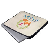 Mach, was dich glücklich macht, Fox mit Herz zu sc Laptopschutzhülle (Vorne Knopf)