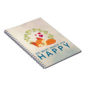 Mach, was dich glücklich macht, Fox mit Herz zu sc Notizblock (Rechte Seite)