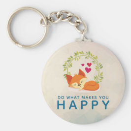 Mach, was dich glücklich macht, Fox mit Herz zu sc Schlüsselanhänger