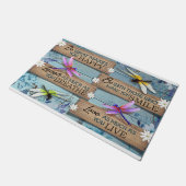 Mach, was dich glücklich macht mit diesem Lächeln Fußmatte (Schrägansicht)