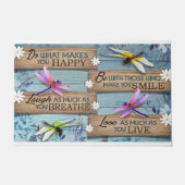 Mach, was dich glücklich macht mit diesem Lächeln Fußmatte (Vorderseite)