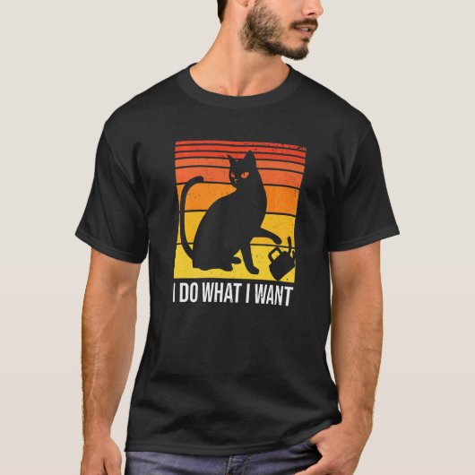 Mach Was Ich Will Launische Katze T-Shirt (Vorderseite)