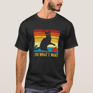 Mach was ich will Vintage Kätzchen Katze Meine Kat T-Shirt