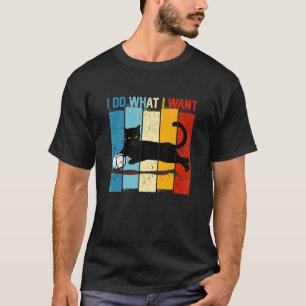 Mach Was Ich Will Vintage Schwarze Katze Kaffeetas T-Shirt