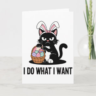 Mach Was Ich Will Vintage Schwarze Katze Lustiger  Karte