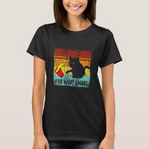 Mach was ich will Vintage schwarze Katze roter Bec T-Shirt