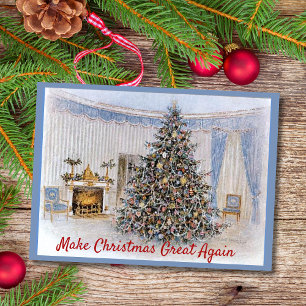 Mach Weihnachten wieder groß im Oval Office Postkarte