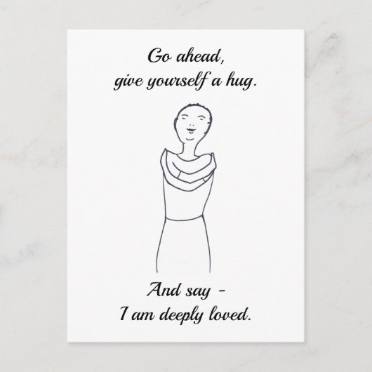 Mach weiter, drücke dich selbst, ich bin sehr geli postkarte (Vorderseite)