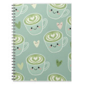 Macha Latte Art Spiral Notebook Notizblock (Vorderseite)