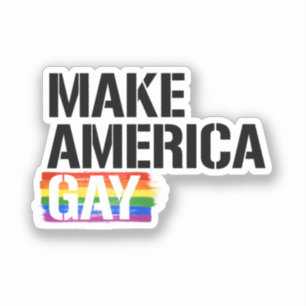 Mache Amerika gay Aufkleber