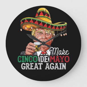 Mache Cinco de Mayo wieder großartig - Frauen Trum Große Wanduhr