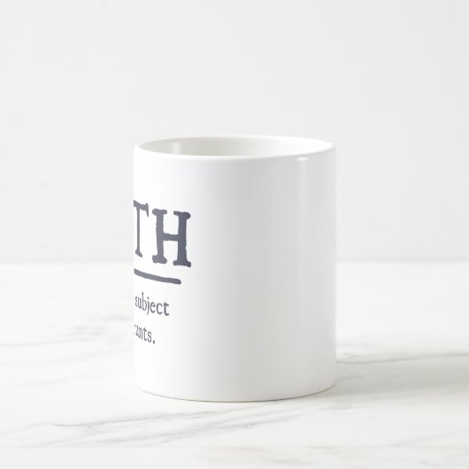 Mache das einzige Thema, das zählt Kaffeetasse (Mittel)