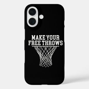 Mache deine Freiwürfe Vintage Basketballspieler iPhone 16 Hülle
