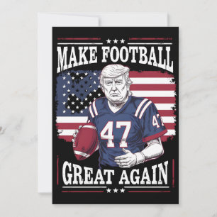 Mache Football wieder groß, Vintage-USA-Flagge Tru Einladung