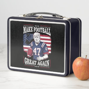 Mache Football wieder groß, wieder vintage USA-Fla Metall Brotdose