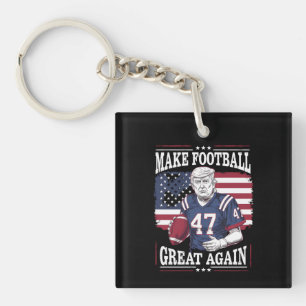 Mache Football wieder groß, wieder vintage USA-Fla Schlüsselanhänger