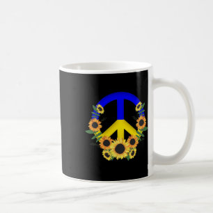Mache Frieden und Sonnenblumen für die Ukraine - F Kaffeetasse