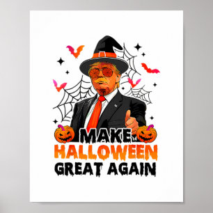 Mache Halloween wieder großartig lustiger Trump Gr Poster