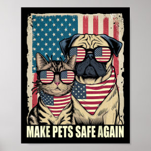 Mache Haustiere wieder sicher, indem Hunde Katzen Poster