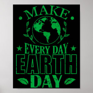 Mache jeden Tag zum Tag der Erde Erhaltung Poster