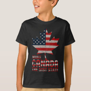 Mache Kanada zum 51. US-Bundesstaat Amerikanische T-Shirt