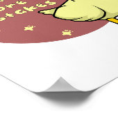 Mache mehr Fehler Kawaii lustige Babyente Poster (Ecke)