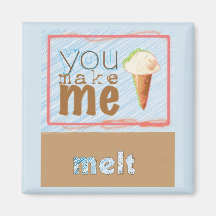 "Mache mich zum Melt" Eiscreme Cone Magnet