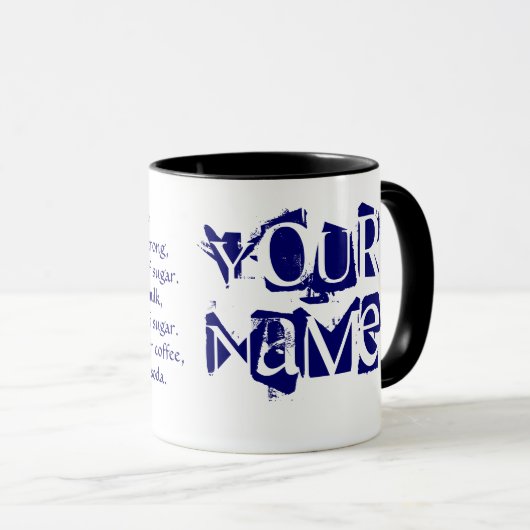 Mache mir Tee Tasse mit personalisierten Anweisung (VorderseiteRechts)