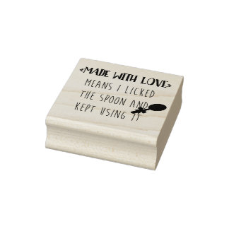 Mache mit Liebe bedeutet, dass ich den Löffel leck Gummistempel