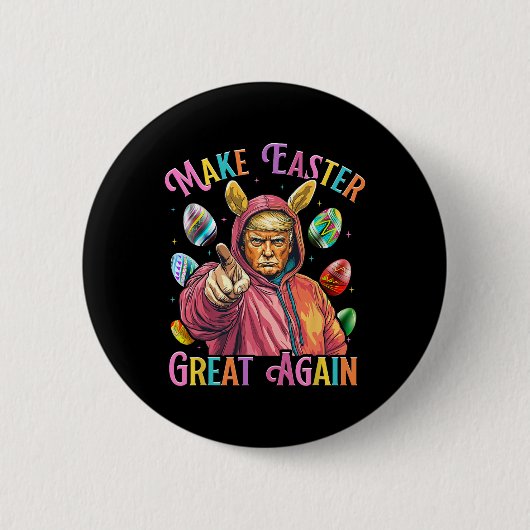 Mache Ostern wieder groß Trump Bunny Spring H Button (Vorderseite)