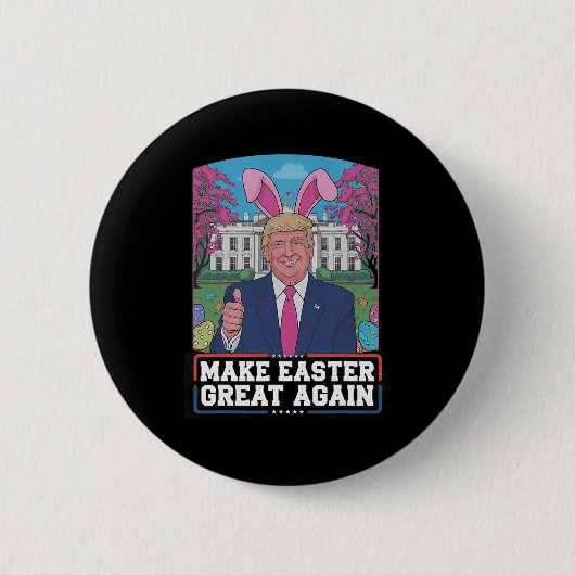 Mache Ostern wieder groß Trump Bunny Spring H Button (Vorderseite)