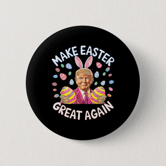 Mache Ostern wieder groß Trump Bunny Spring H Button (Vorderseite)
