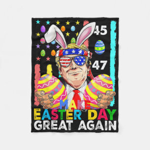 Mache Ostern wieder groß Trump Bunny Spring H Fleecedecke