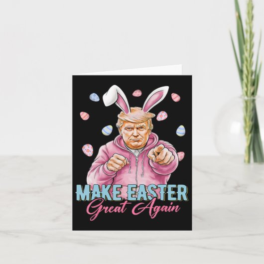 Mache Ostern wieder groß Trump Bunny Spring H Karte (Vorderseite)
