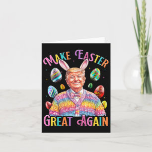 Mache Ostern wieder groß Trump Bunny Spring H Karte