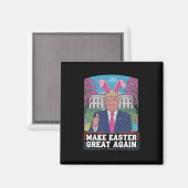 Mache Ostern wieder groß Trump Bunny Spring H Magnet (Vorderseite/Rückseite)