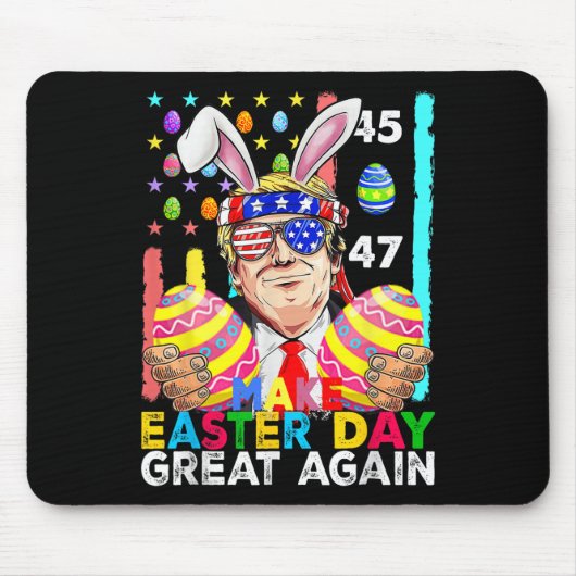 Mache Ostern wieder groß Trump Bunny Spring H Mousepad (Vorne)