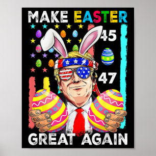 Mache Ostern wieder groß Trump Bunny Spring H Poster