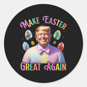 Mache Ostern wieder groß Trump Bunny Spring H Runder Aufkleber