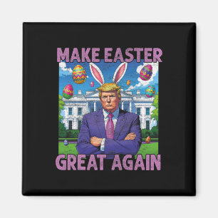 Mache Ostern wieder großartig, lustiger Trump-Hase Magnet