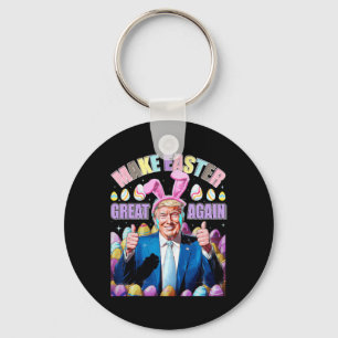 Mache Ostern wieder großartig, lustiger Trump-Hase Schlüsselanhänger