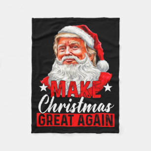 Mache Weihnachten wieder großartig Santa Lustig Tr Fleecedecke