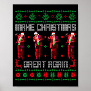 Mache Weihnachten wieder großartig Santa Trump Tan Poster